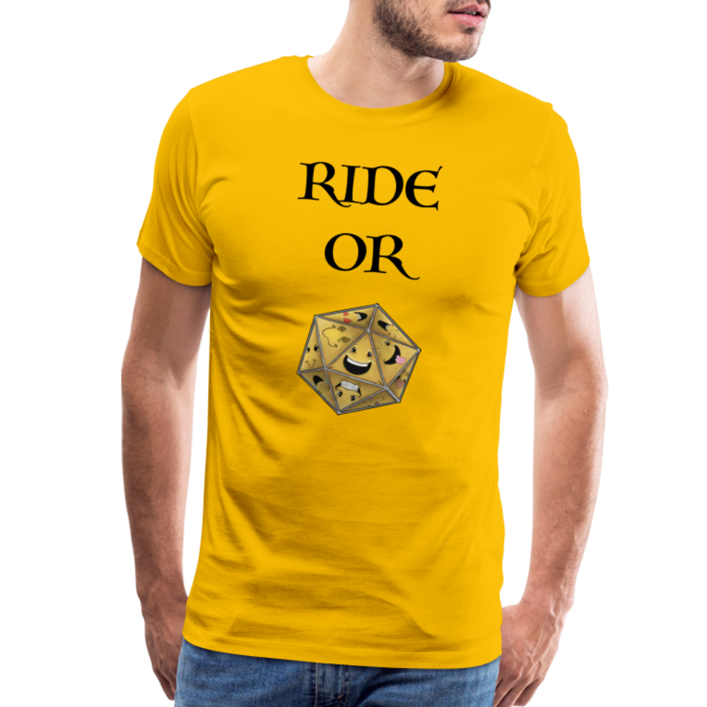 Ride or Die Men's Premium T-Shirt Luminari Light Colors - sun yellow