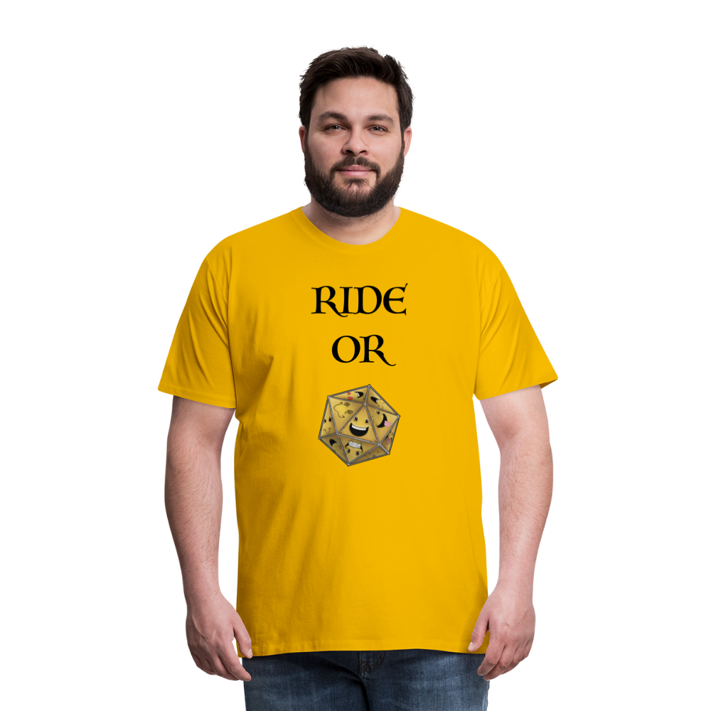 Ride or Die Men's Premium T-Shirt Luminari Light Colors - sun yellow