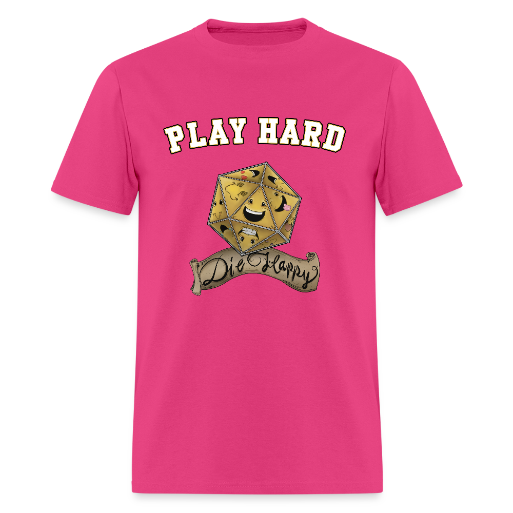 Play Hard Die Happy Men's T-Shirt - fuchsia