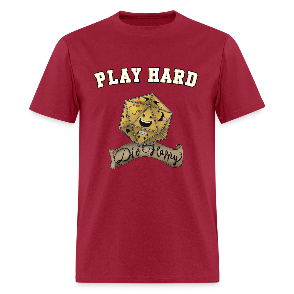 Play Hard Die Happy Men's T-Shirt - dark red