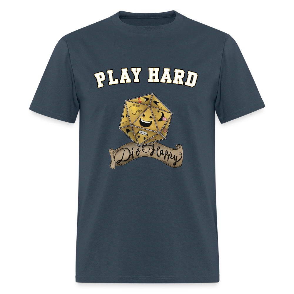 Play Hard Die Happy Men's T-Shirt -  blue dusk