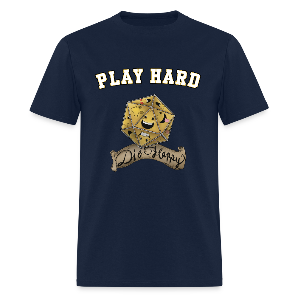 Play Hard Die Happy Men's T-Shirt - navy