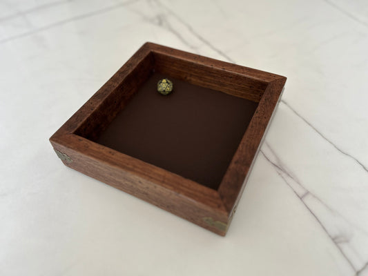 Distressed Walnut Handcrafted Dice Tray