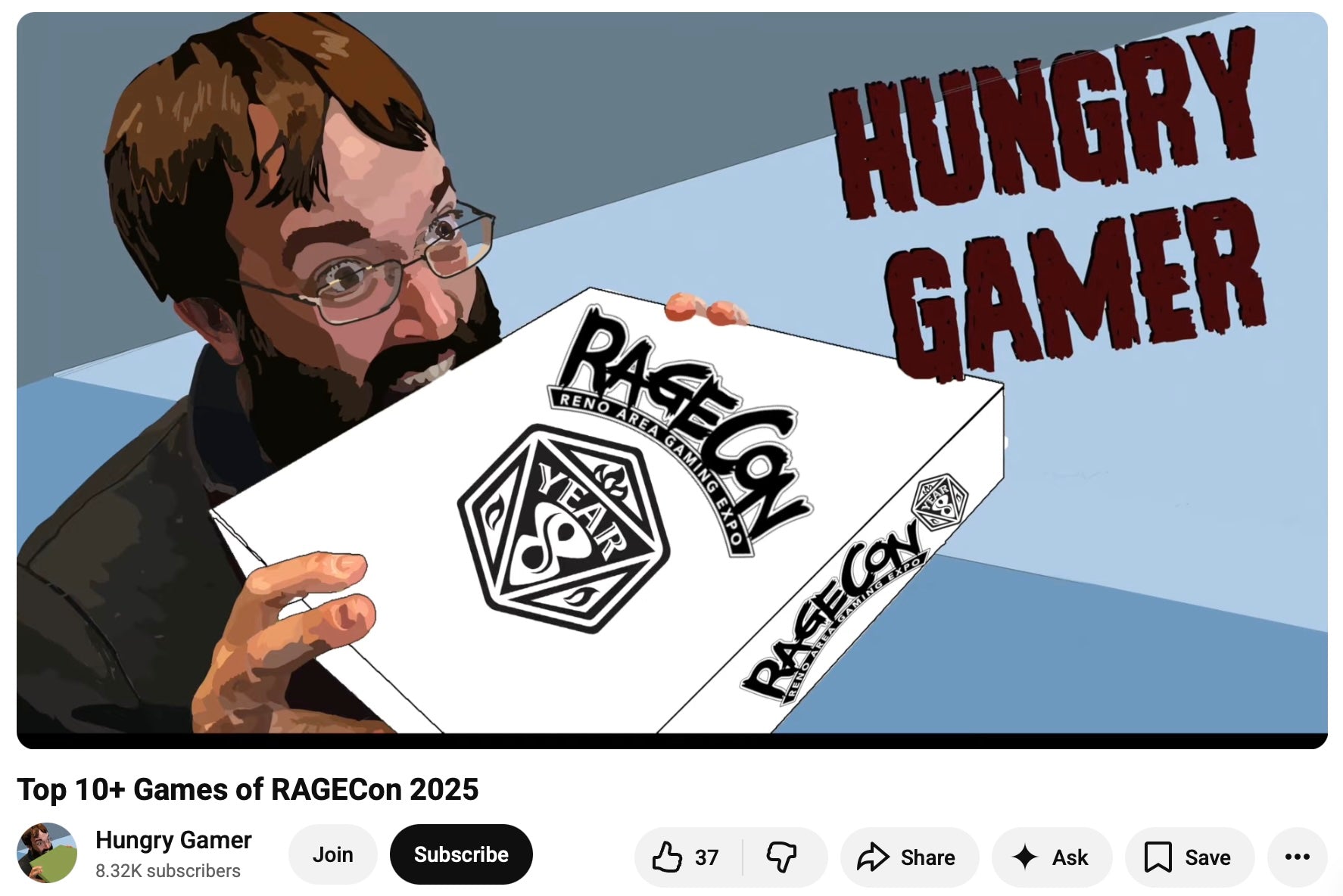Load video: Video recap of the Reno Area Gaming Expo (RAGECON) 2025 convention by The Hungry Gamer.