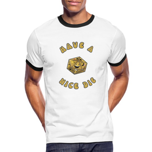 Have a Nice Die Men's Ringer T-Shirt - white/black