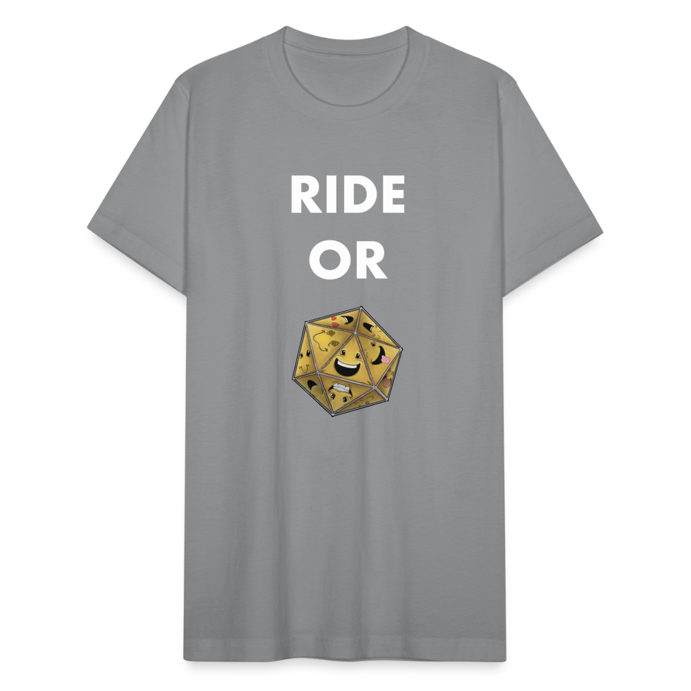 Ride or Die Futura Dark Tee by Die Happy Games™ - slate