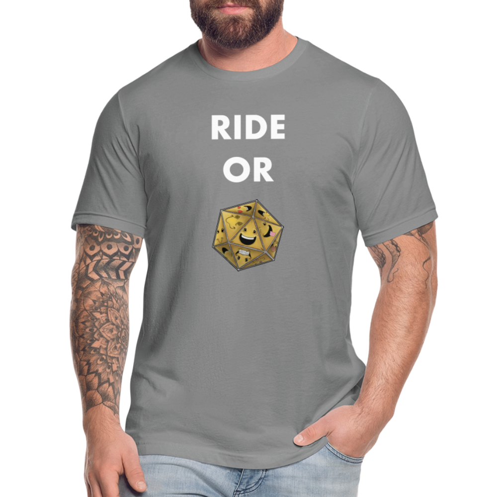 Ride or Die Futura Dark Tee by Die Happy Games™ - slate