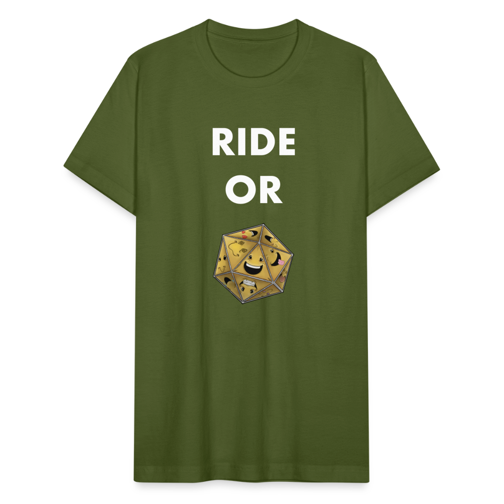 Ride or Die Futura Dark Tee by Die Happy Games™ - olive