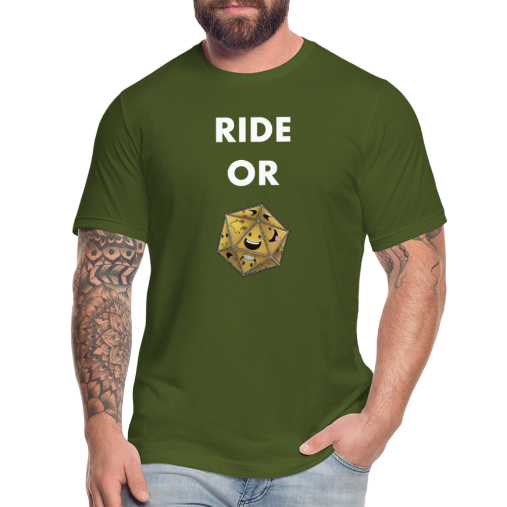 Ride or Die Futura Dark Tee by Die Happy Games™ - olive