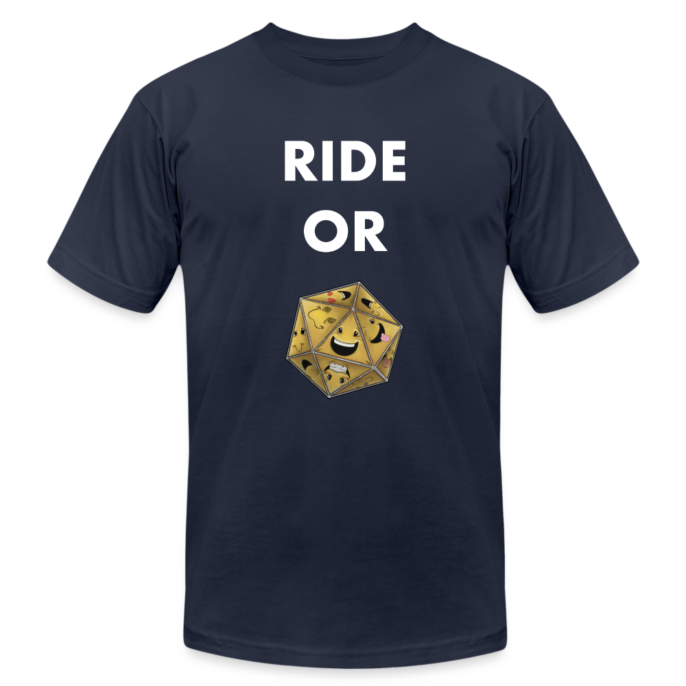 Ride or Die Futura Dark Tee by Die Happy Games™ - navy