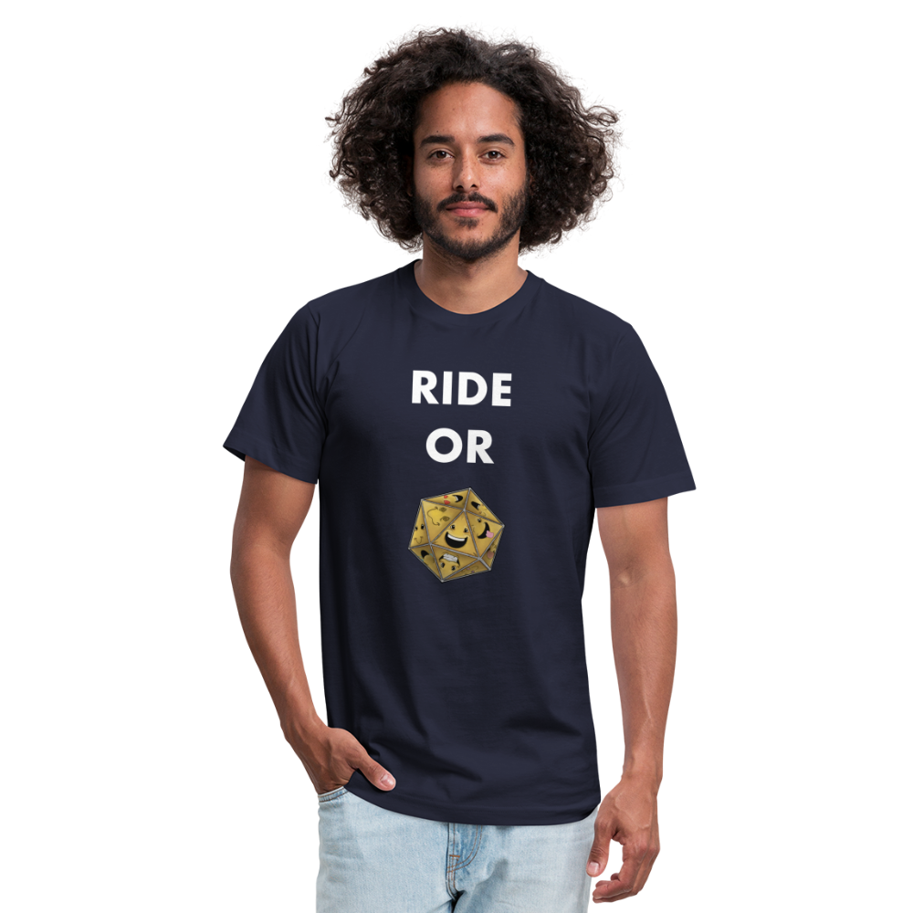 Ride or Die Futura Dark Tee by Die Happy Games™ - navy