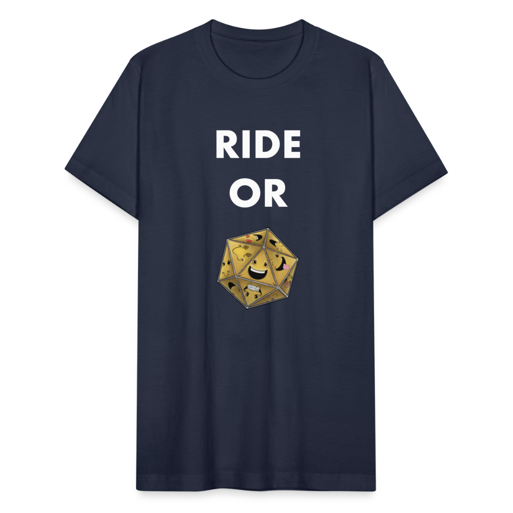 Ride or Die Futura Dark Tee by Die Happy Games™ - navy