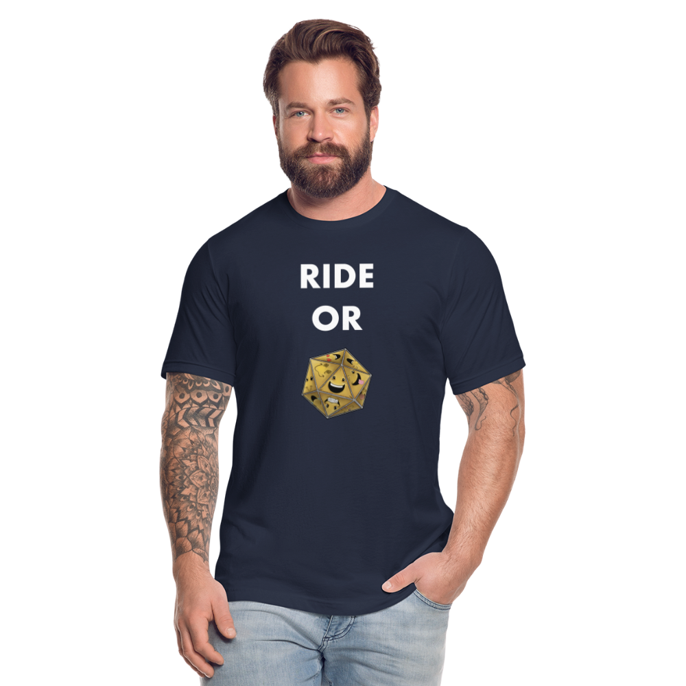 Ride or Die Futura Dark Tee by Die Happy Games™ - navy