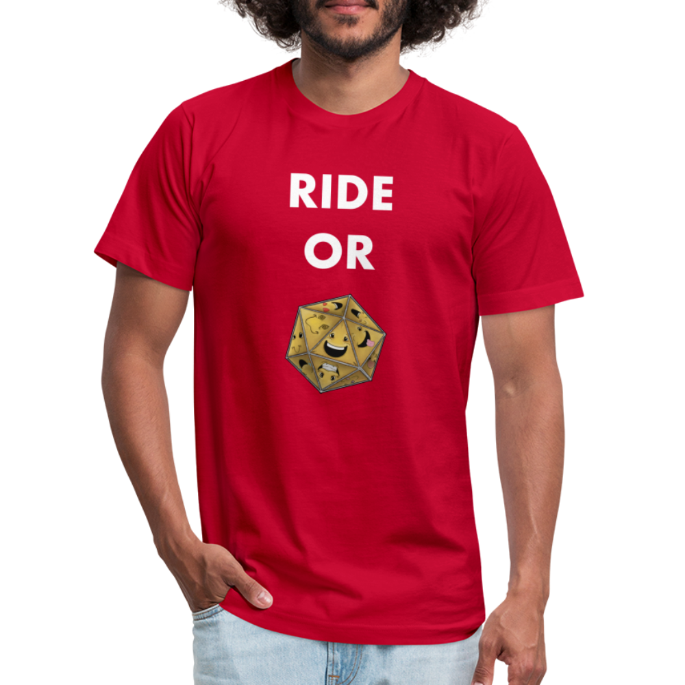 Ride or Die Futura Dark Tee by Die Happy Games™ - red