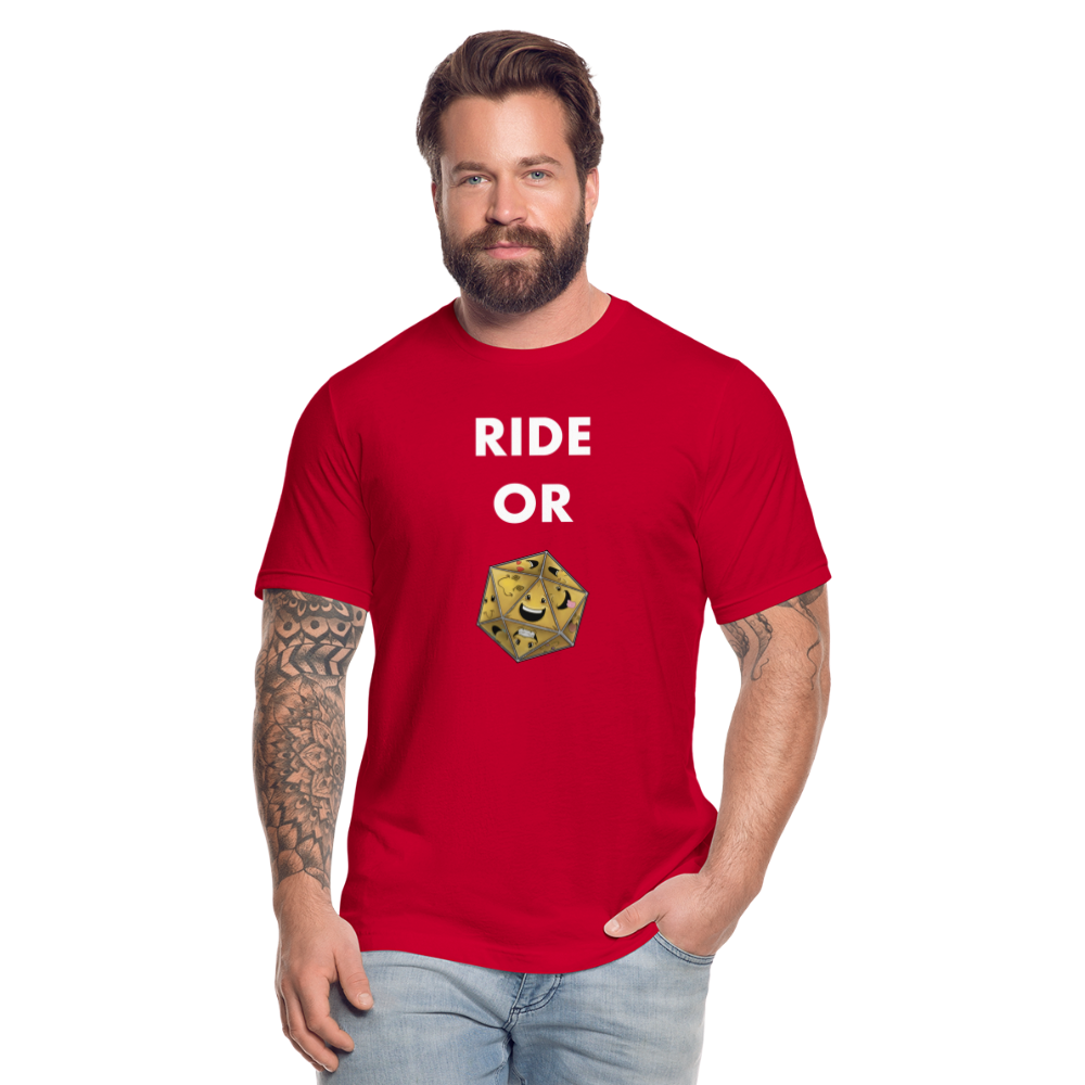 Ride or Die Futura Dark Tee by Die Happy Games™ - red