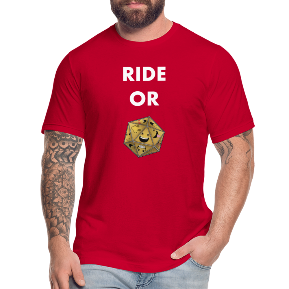 Ride or Die Futura Dark Tee by Die Happy Games™ - red