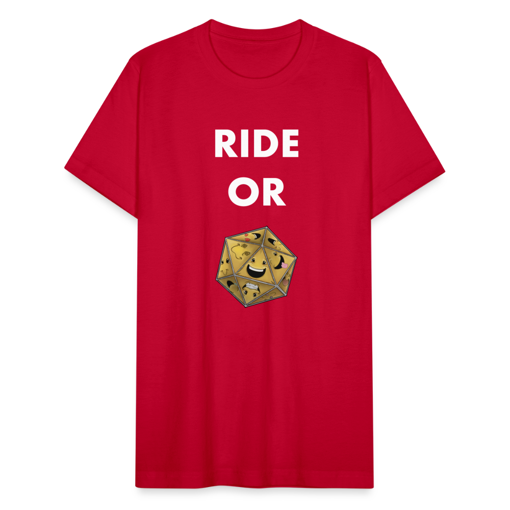 Ride or Die Futura Dark Tee by Die Happy Games™ - red